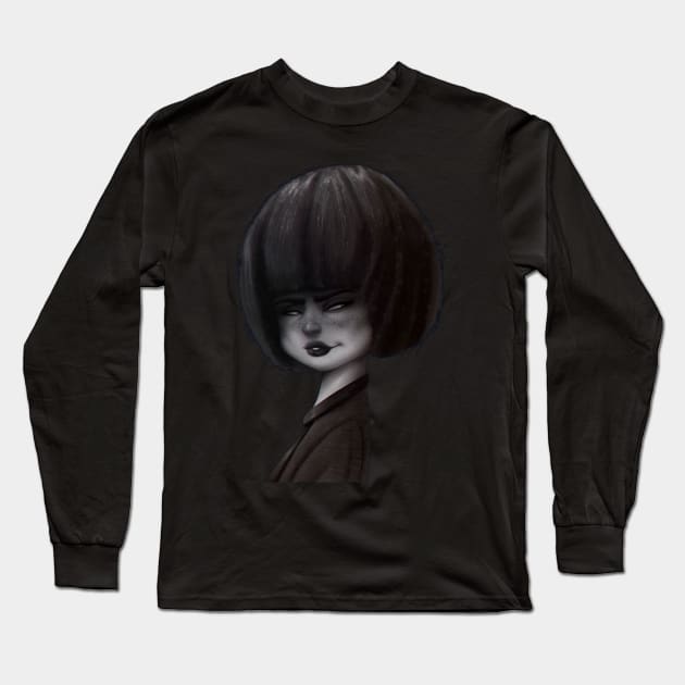 cute woman Long Sleeve T-Shirt by boasiaedane